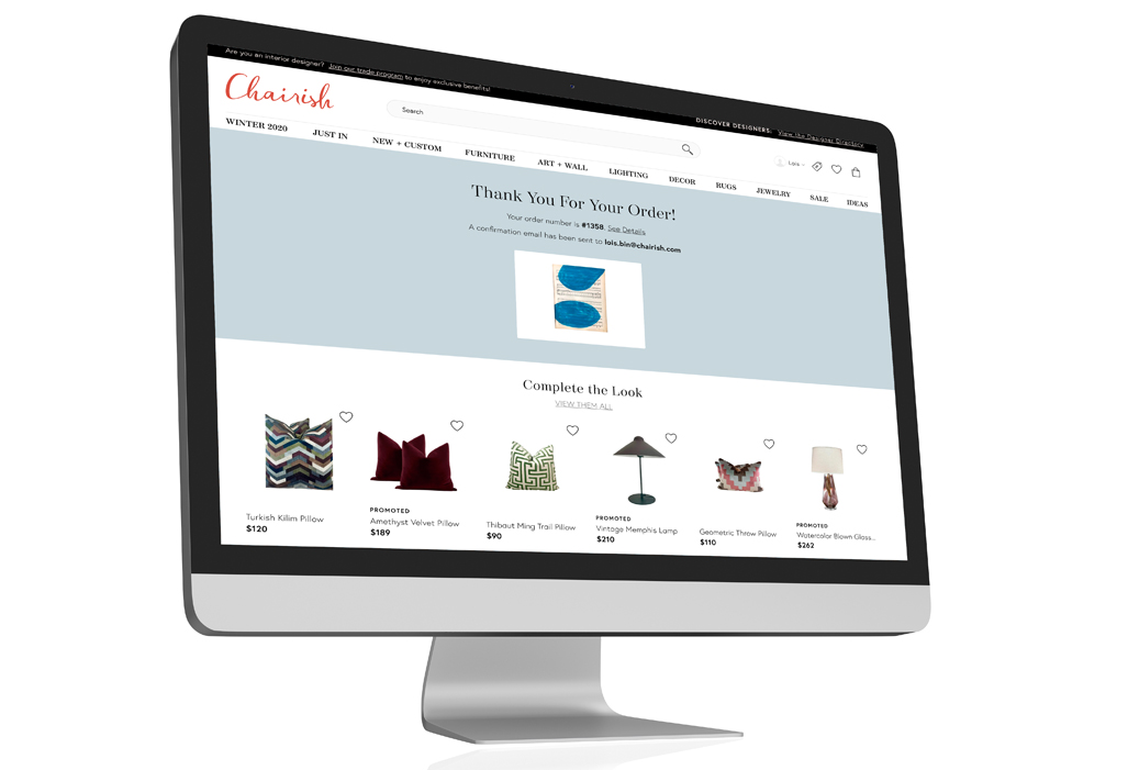 Chiaish Cross Selling Feature Purchase Confirmaiton Page